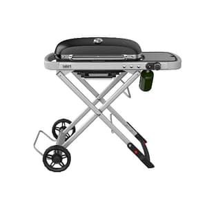 Weber Traveler Stealth 1 Burner Liquid Propane Portable Grill Black