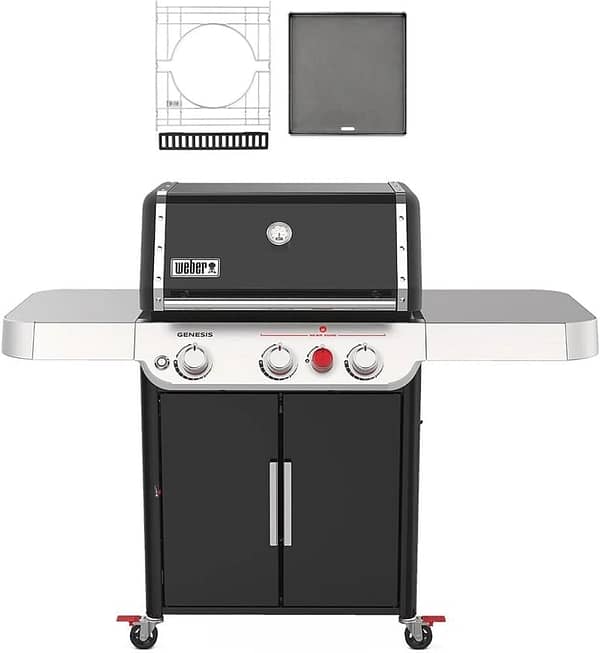 35913401 Genesis E-325S Freestanding Liquid Propane Grill with 3 Main Burners BTU Sear Zone Grates