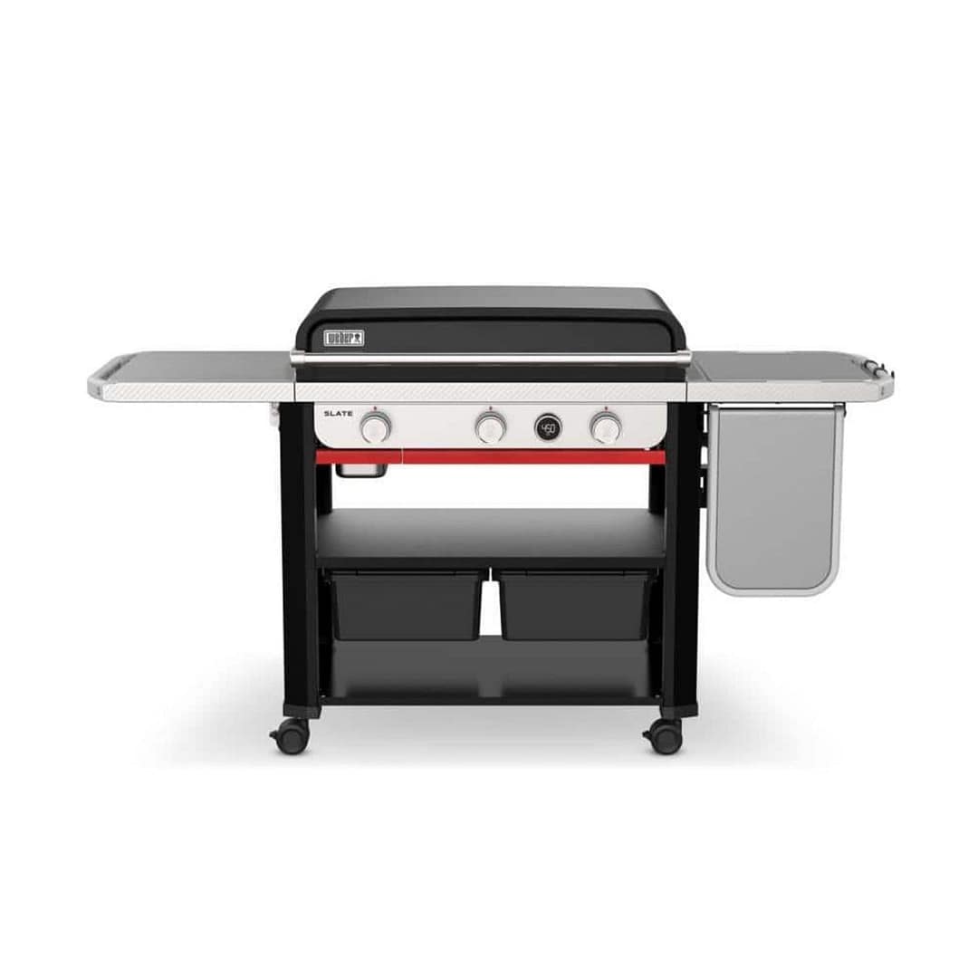 Weber Griddle 30 in. with BIN Liquid Propane Flat Top in Black