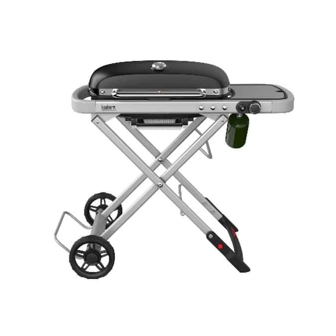 Weber Traveler Stealth 1 Burner Liquid Propane Portable Grill Black